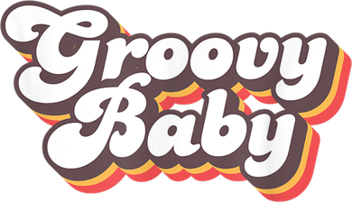 Retro Seventies Style Groovy Baby 70s Fancy Dress Coaster