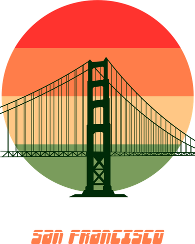 Retro Sun San Francisco Kids Hoodie
