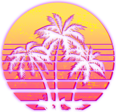 Retro 80's Sunset Palms Women's Tank Top