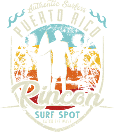 Rincon Surfing Vintage 80s Palm Tree Surfer Puerto Rico Surf Toddler T-Shirt
