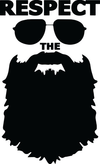 Respect The Beard Novelty Graphic Great Gift Button