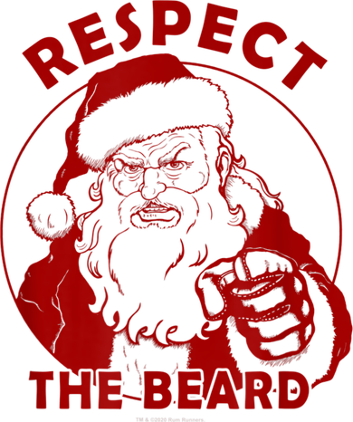 Respect The Beard Santa Claus Funny Christmas Tumbler