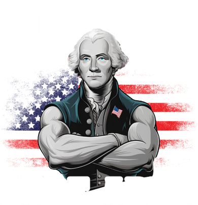 Right To Bare Arms 4th Of July Funny Gym George Washington Baby Bodysuit