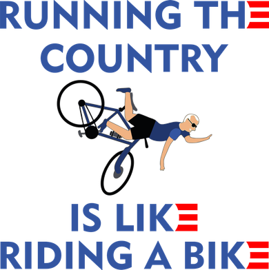 Running The Country Is Like Riding A Bike Biden Falling Meme Toddler T-Shirt