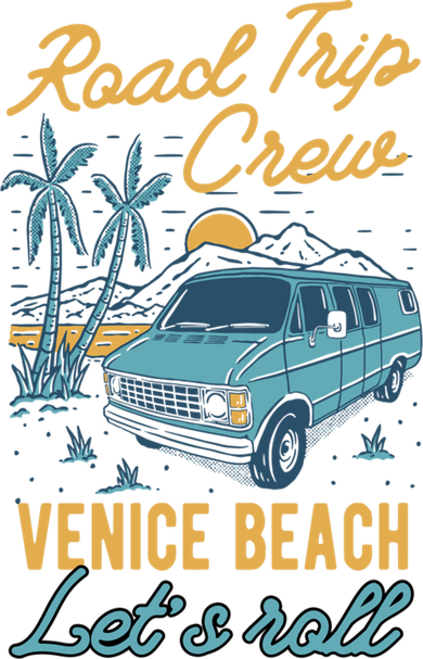 Road Trip Crew Venice Beach Lets Roll Matching Group Vannin Gift Toddler T-Shirt