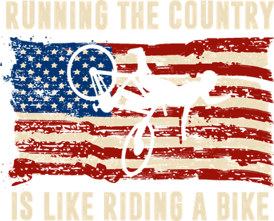 Running The Country Is Like Riding A Bike Baby Bodysuit