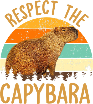 Respect The Capybara Animal Funny Capybara Lover Coaster