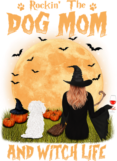 Rocking The Dog Mom And Witch Life Maltese Halloween Funny Gift Women's Long Sleeve Shirt