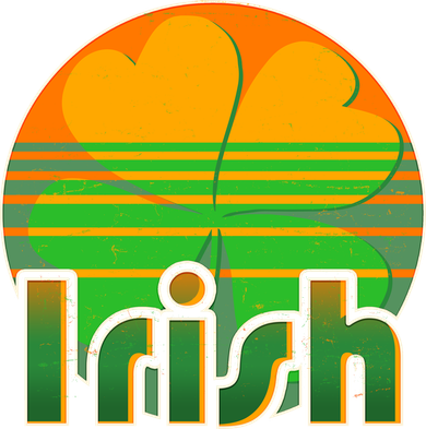 Retro Irish Shamrock Emblem Women's T-Shirt