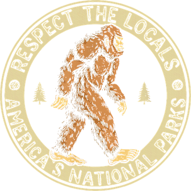 Respect The Locals Bigfoot Sasquatch American National Parks 11oz C Handle Ceramic Mug