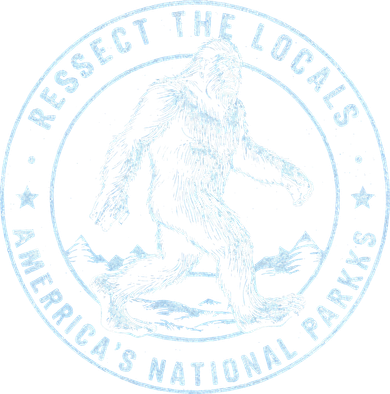 Respect The Locals Bigfoot Sasquatch American National Parks 11oz C Handle Ceramic Mug