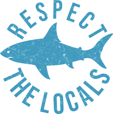 Respect The Locals Warning Shark Week Button