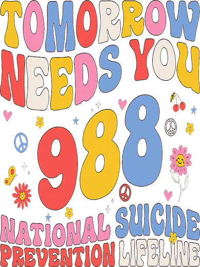 Retro Tomorrow Needs You 988 Suicide Prevention Awareness Hooded Wearable Blanket