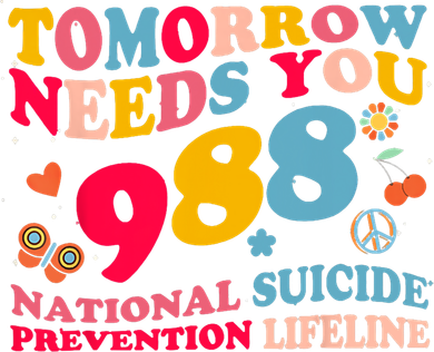 Retro Tomorrow Needs You 988 Suicide Prevention Hooded Wearable Blanket