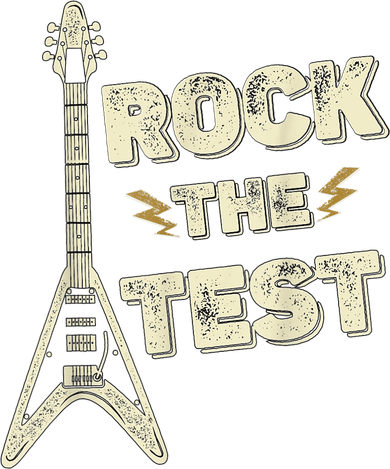 Rock The Test Guitar Teacher Test Day Testing Day Teacher T-Shirt