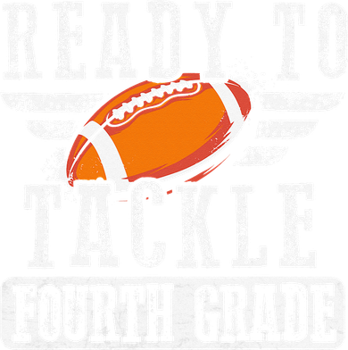 Ready To Tackle Fourth Grade Football Ball Back To School T-Shirt