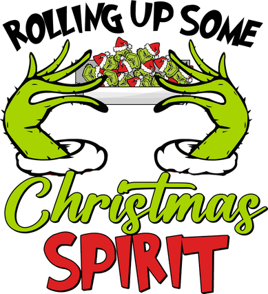 Rollin Up Some Christmas Spirit Merry Grinchmas Golf Towel