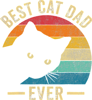 Retro Vintage Best Cat Dad Ever Funny Cat Daddy Fathers Day Mousepad