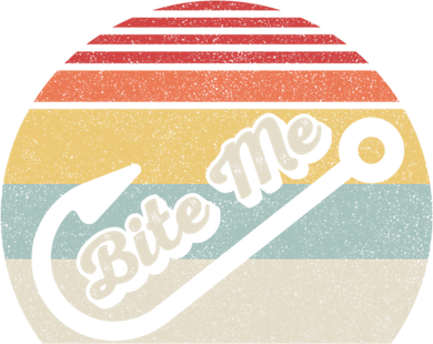 Retro Vintage Bite Me Funny Fishing Fisher Gift Toddler Hoodie