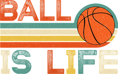 Retro Vintage Ball Is Life Basketball Fans Lover Funny Kids Sweatshirt