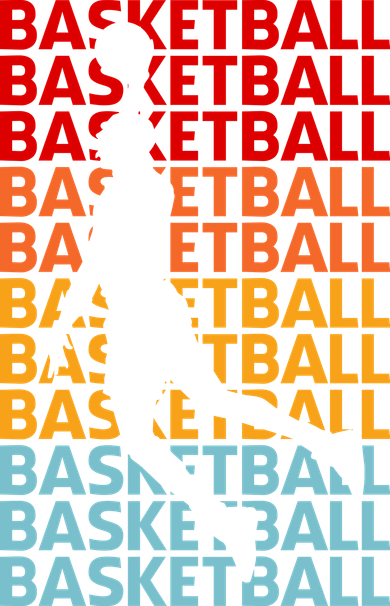 Retro Vintage Basketball Typography Basketball Player Silhouette Basketball Fan Doggie Tank