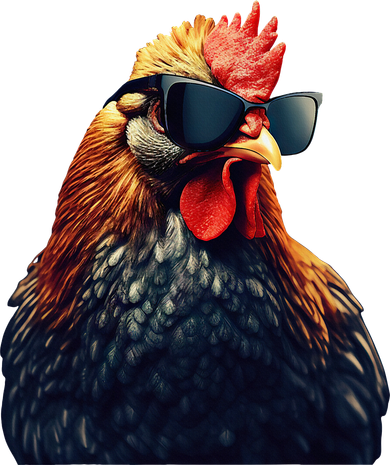 Retro Vintage Chicken Cool Rooster Wearing Sunglasses Kids Long Sleeve Shirt