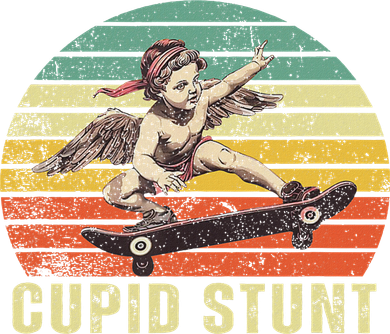 Retro Vintage Cupid Stunt Unhinged Cringe Funny Doddie Hoodie