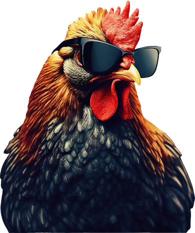 Retro Vintage Chicken Cool Rooster Wearing Sunglasses Mousepad