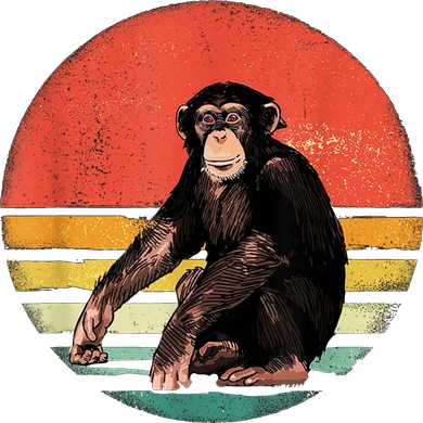 Retro Vintage Chimpanzee Monkey Wild Forest Animal Visor