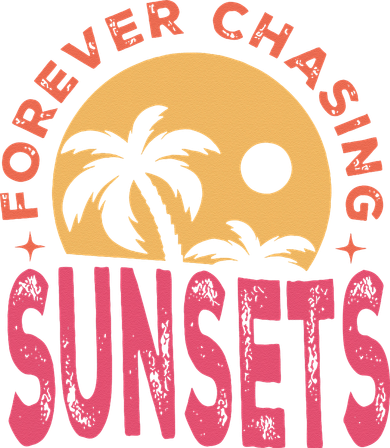 Retro Vintage Forever Chasing Sunsets Summer Vacation Outfit Women's Hoodie