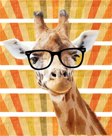 Retro Vintage Giraffe Sunglasses Funny Animal Lover Cool Gift Women's T-Shirt