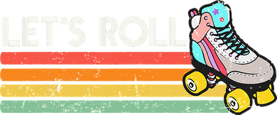 Retro Vintage Lets Roll Roller Skating Skater Skate 80s 70s Kids Sweatshirt