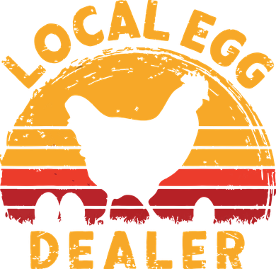 Retro Vintage Local Egg Dealer Farmer Chicken Egg Lover Button