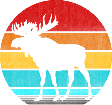 Retro Vintage Moose Kids T-Shirt