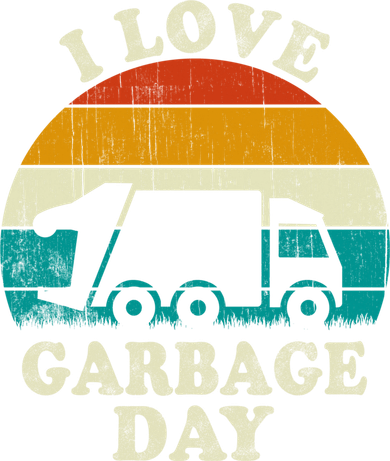 Retro Vintage Recycling Trash I Love Garbage Day Truck Meaningful Gift Doggie Tank