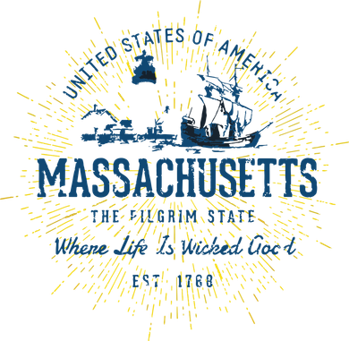 Retro Vintage State Of Massachusetts Kids T-Shirt