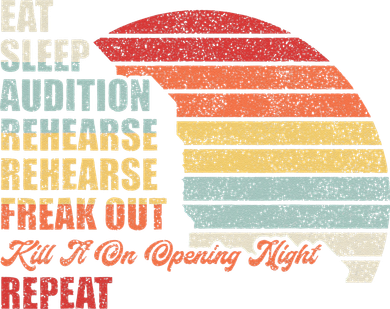 Retro Vintage Theater Geek Musical Life Eat Sleep Theatre Toddler Hoodie