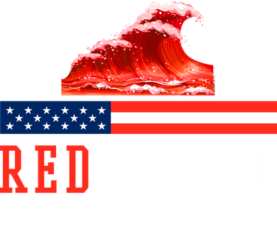 Red Wave Is Coming American Flag Conservative Women's Dry Zone Grid Polo