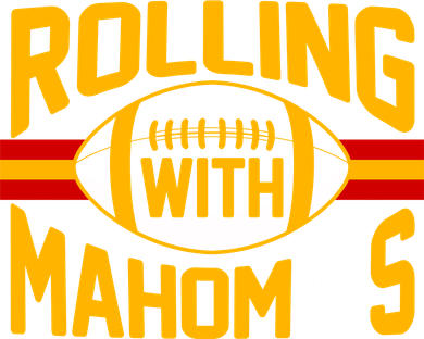 Rolling With Mahomes KC Football Kids Hoodie
