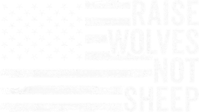 Raise Wolves Not S.H.E.E.P Patriotic Veteran Lions Women's V-Neck T-Shirt