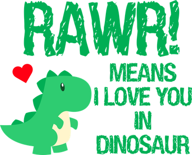 Rawr Means I Love You In Dinosaur Ornament