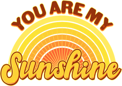 Retro You Are My Sunshine Sunbow Kids Long Sleeve Shirt