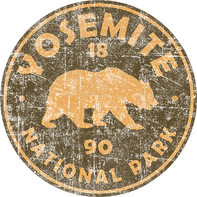 Retro Yosemite California Established 1890 National Park Polo