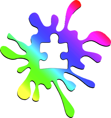 Autism Rainbow Puzzle Splatter  Women's Sweatshirt