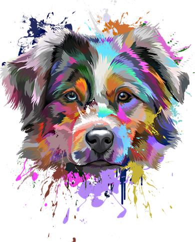 Splash Art Australian Shepherd Gift Aussie Lovers Funny Gift Coffee Mug