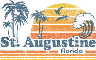 St Augustine Beach Florida Vintage Spring Break 70s Retro Doggie Tank