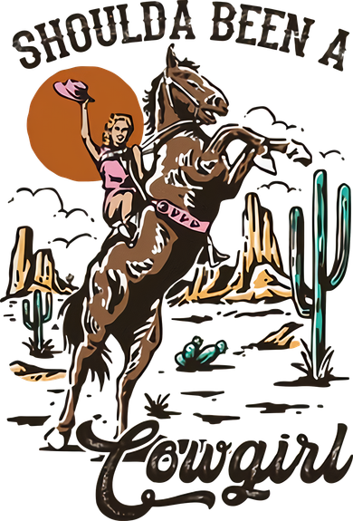 Should A Been A Cowgirl Riding Horse Horsing Western Retro Coffee Mug