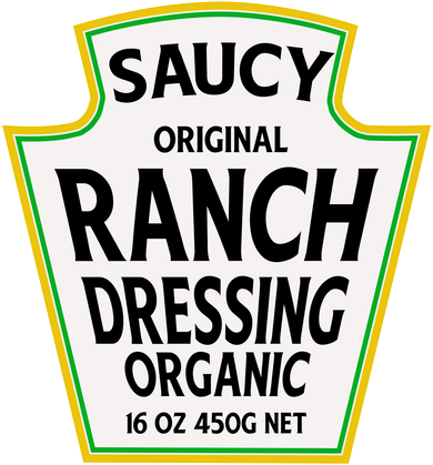 Saucy Original Ranch Dressing Costume Coaster
