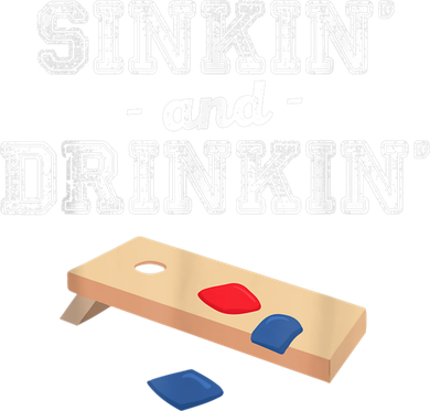 Sinkin' And Drinkin' Cornhole Playing Funny Beanie