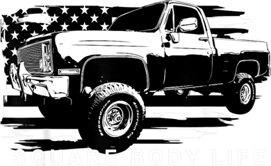 Squarebody American Flag Square Body Truck Golf Towel